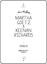 Dash Letterpress Save The Date Design Small