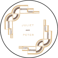 Deco Letterpress Coaster Design Small