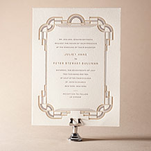 Deco Letterpress Invitation Design Small