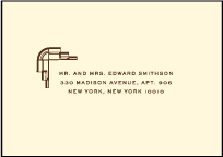 Deco Letterpress Reply Envelope Design Small