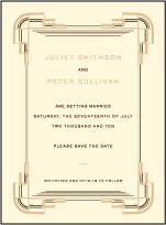 Deco Letterpress Save The Date Design Small