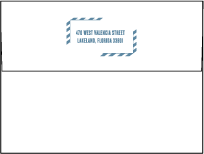 Destination Post Letterpress Envelope Design Small