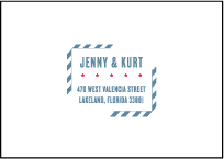 Destination Post Letterpress Reply Envelope Design Small