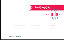 Destination Post Letterpress Reply Postcard Front Design Small
