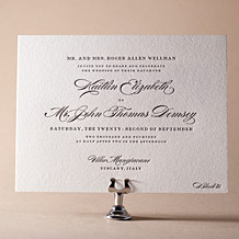 Deveril Letterpress Invitation Design Small