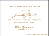 Deveril Letterpress Save The Date Design Small