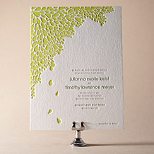 Dewdrop Letterpress Invitation Design Small