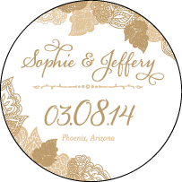 Divya Formal Letterpress Coaster Design Small