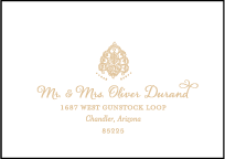 Divya Formal Letterpress Reply Envelope Design Small