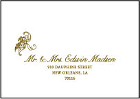 Dolce Letterpress Reply Envelope Design Small