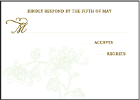Dolce Letterpress Reply Design Small