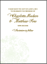 Dolce Letterpress Save The Date Design Small