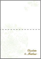 Dolce Letterpress Thank You Card Fold Design Small