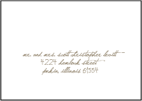 Drawing Room Letterpress Reply Envelope Design Small