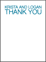 Drawing Room Letterpress Thank You Card Flat Design Small