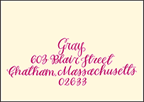 Eleanor Letterpress Reply Envelope Design Small