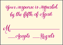 Eleanor Letterpress Reply Design Small