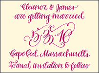 Eleanor Letterpress Save The Date Design Small