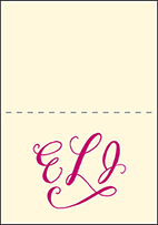 Eleanor Letterpress Thank You Card Fold Design Small