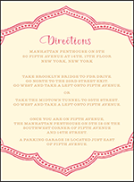 Elegant Monogram Letterpress Direction Design Small