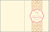 Elegant Monogram Letterpress Program Design Small