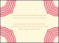 Elegant Monogram Letterpress Reception Design Small