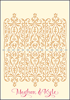 Elegant Monogram Letterpress Thank You Card Fold Design Small