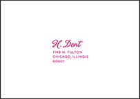 Ellisse Letterpress Reply Envelope Design Small