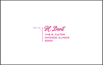Ellisse Letterpress Reply Postcard Front Design Small