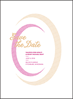 Ellisse Letterpress Save The Date Design Small