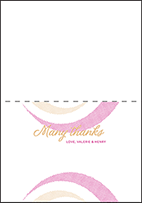 Ellisse Letterpress Thank You Card Fold Design Small