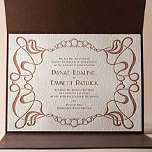Emile Letterpress Invitation Design Small