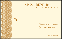 Emile Letterpress Reply Postcard Front Design Small