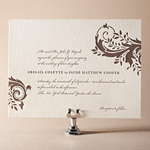 Empire Letterpress Invitation Design Small