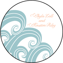 Erte Beach Letterpress Coaster Design Small