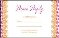 Esperanza Letterpress Reply Postcard Front Design Small