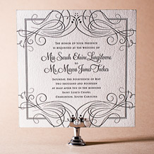 Evelyn Letterpress Invitation Design Small