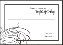 Evelyn Letterpress Reply Design Small