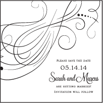 Evelyn Letterpress Save The Date Design Small