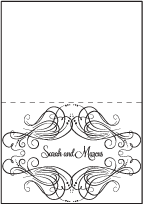 Evelyn Letterpress Thank You Card Fold Design Small