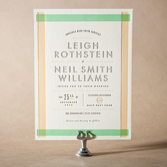 Farmstand Letterpress Invitation Design Small
