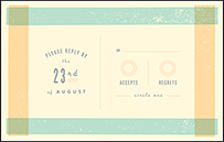 Farmstand Letterpress Reply Postcard Front Design Small