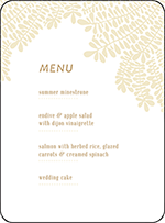 Fidelia Letterpress Menu Design Small