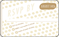 Fidelia Letterpress Reply Postcard Front Design Small