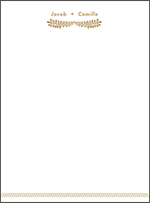 Fidelia Letterpress Thank You Card Flat Design Small