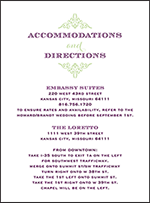 Filigree Letterpress Direction Design Small