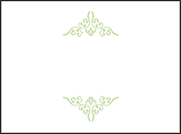 Filigree Letterpress Placecard Flat Design Small