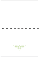 Filigree Letterpress Placecard Fold Design Small