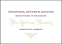 Filigree Letterpress Reception Design Small