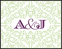 Filigree Letterpress Stamp Design Small